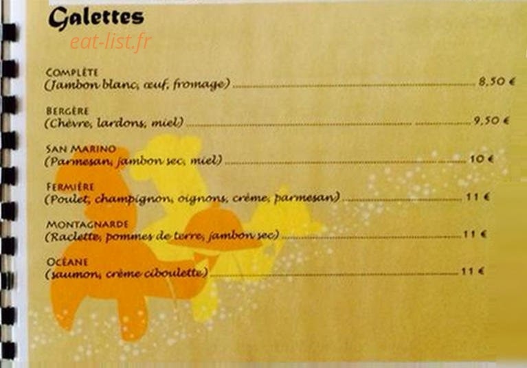 Le Chalet — carte page 6