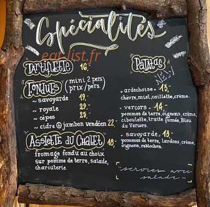Le Chalet — carte page 2