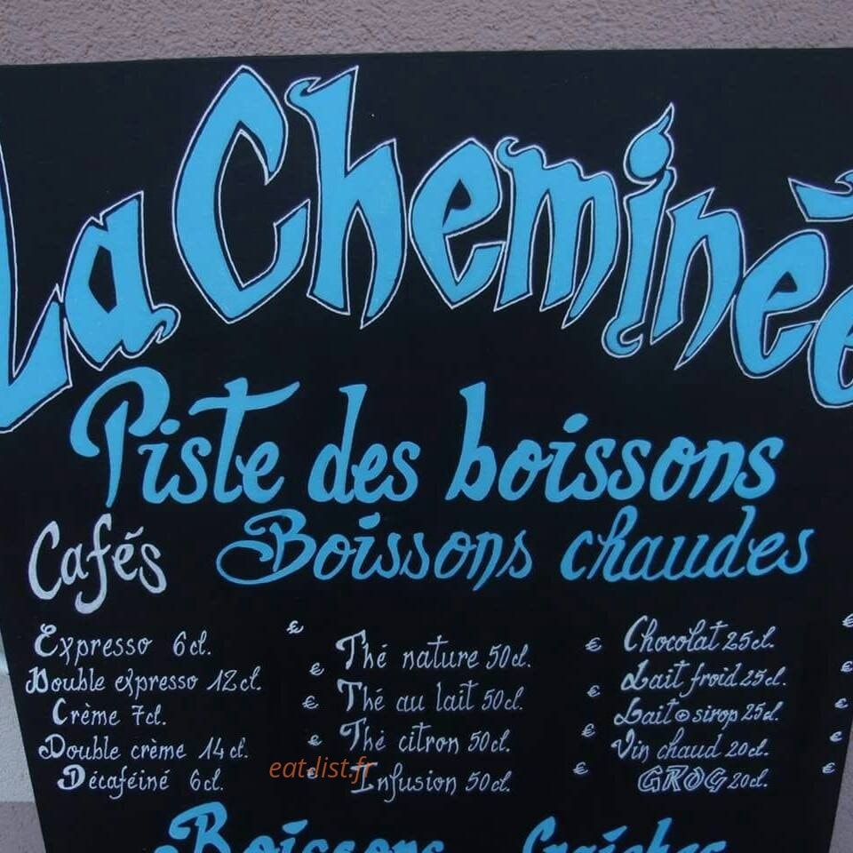 Restaurant La Cheminée — carte page 1