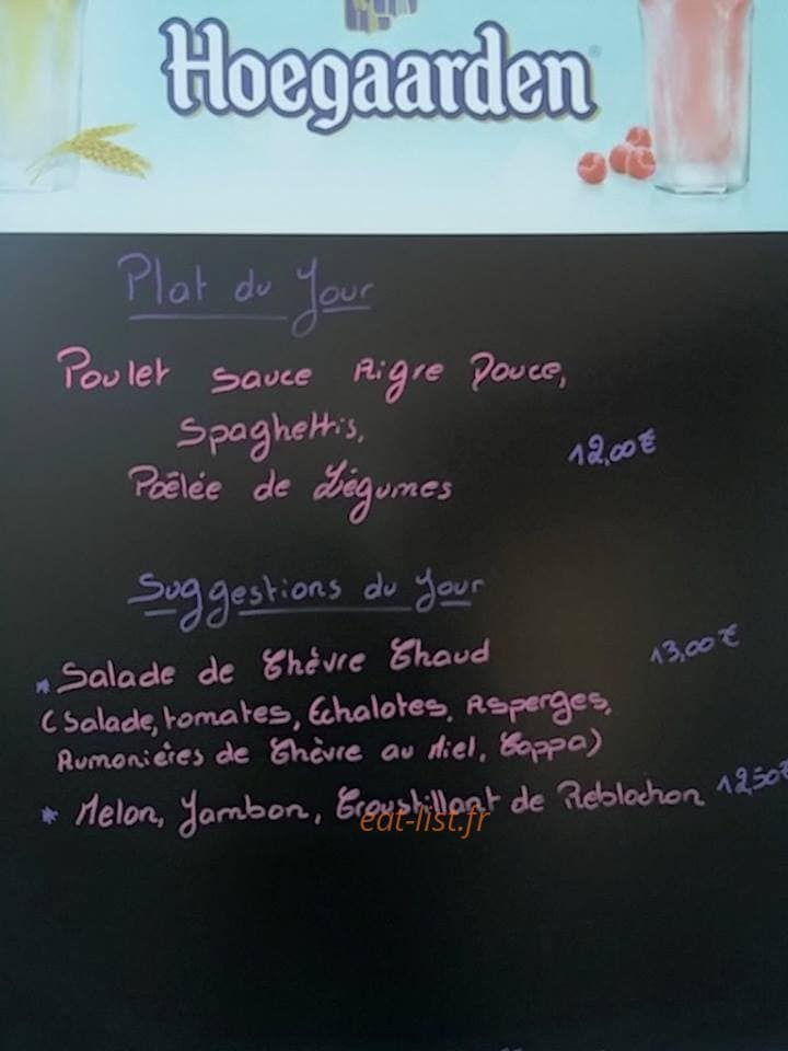 Restaurant La Cheminée — carte page 2