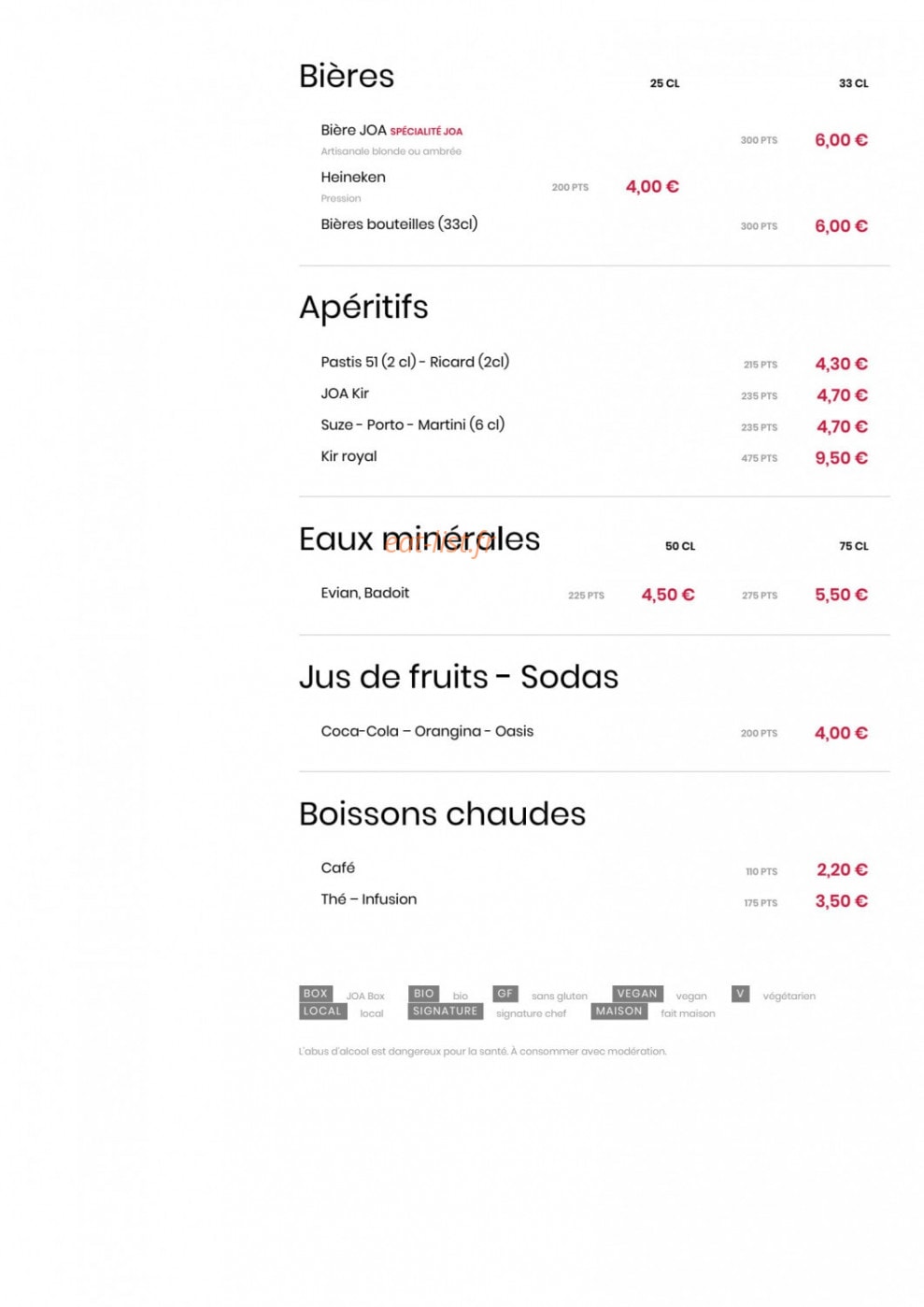 Comptoir JOA — carte page 7