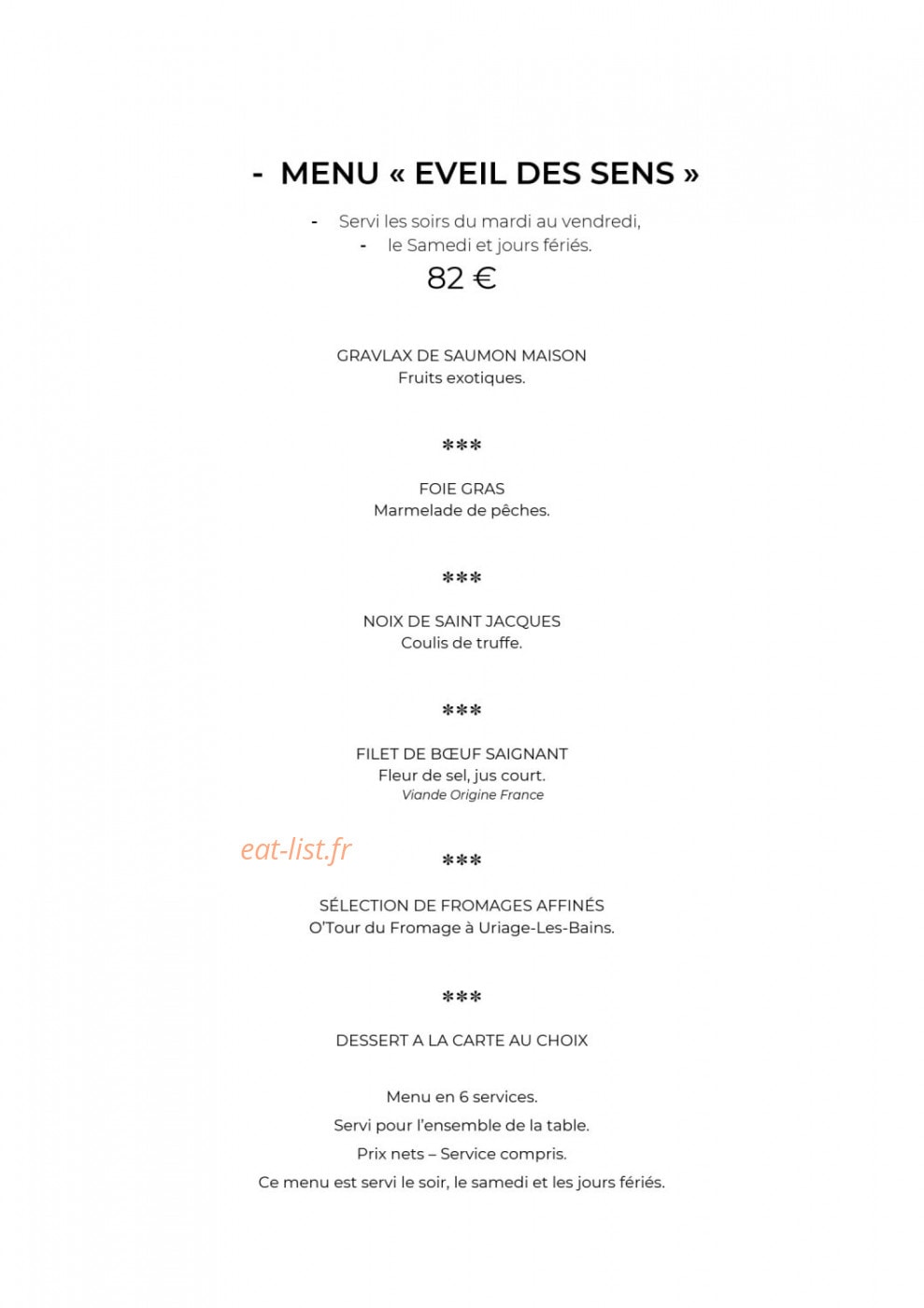 La Table d'Uriage — carte page 3