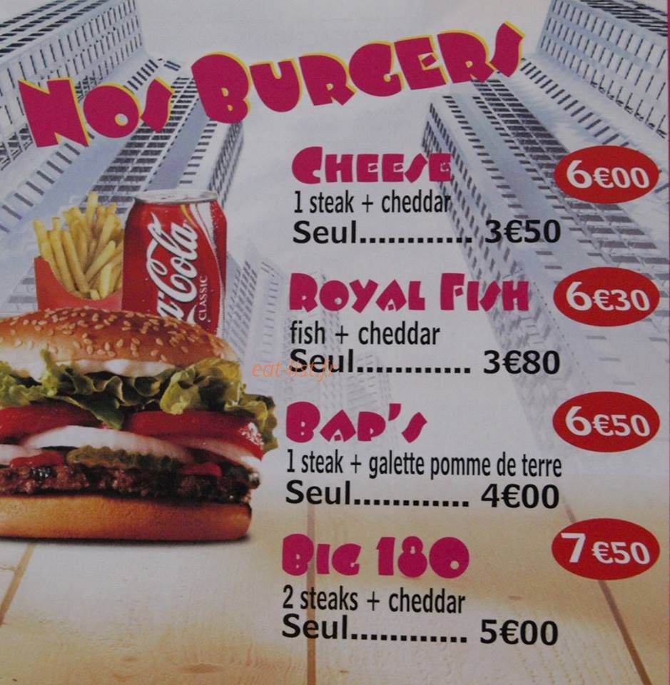 Au Petit Creux — carte page 1