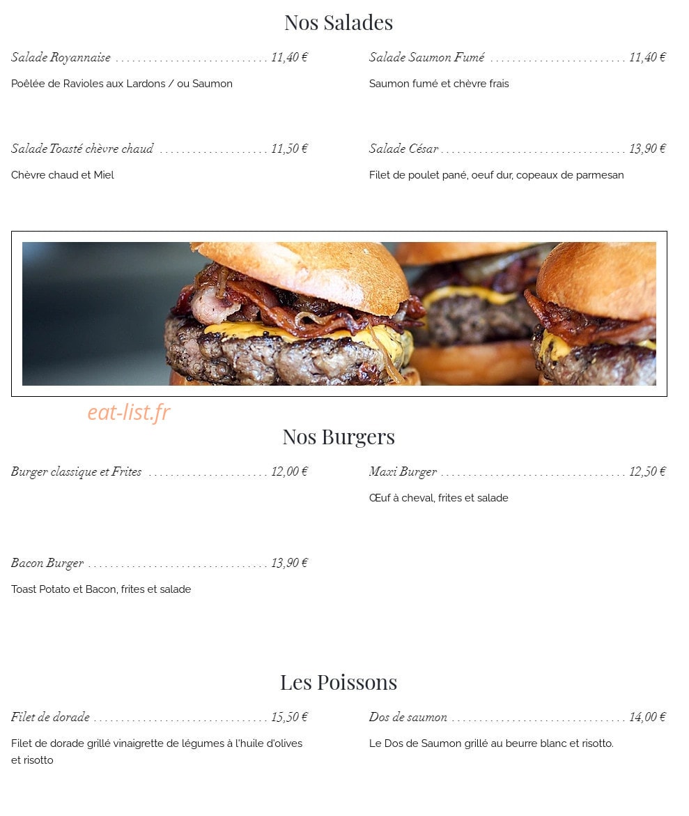 Café de la Mairie — carte page 1