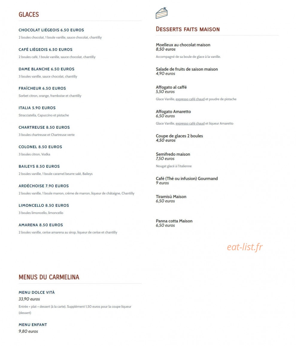 Carmelina — carte page 2