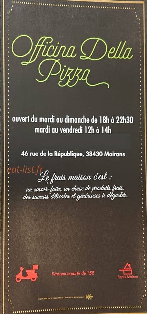 Officina Della Pizza — carte page 5