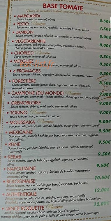 Officina Della Pizza — carte page 2