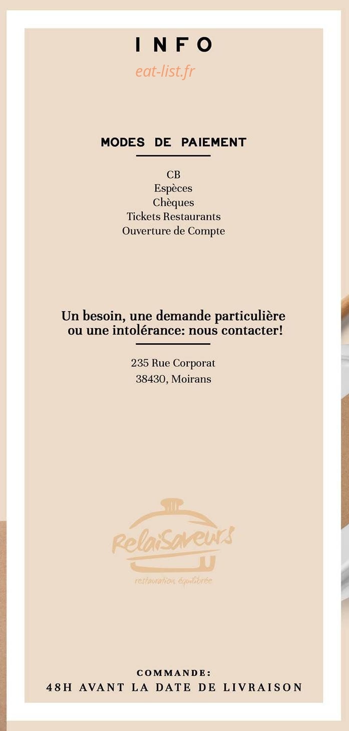 RelaiSaveurs — carte page 6