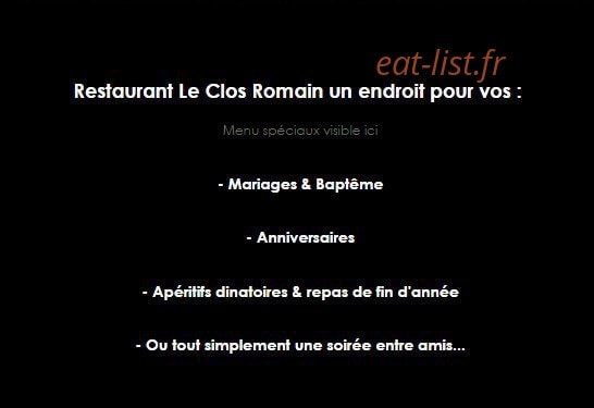 Restaurant Le Clos Romain — carte page 6