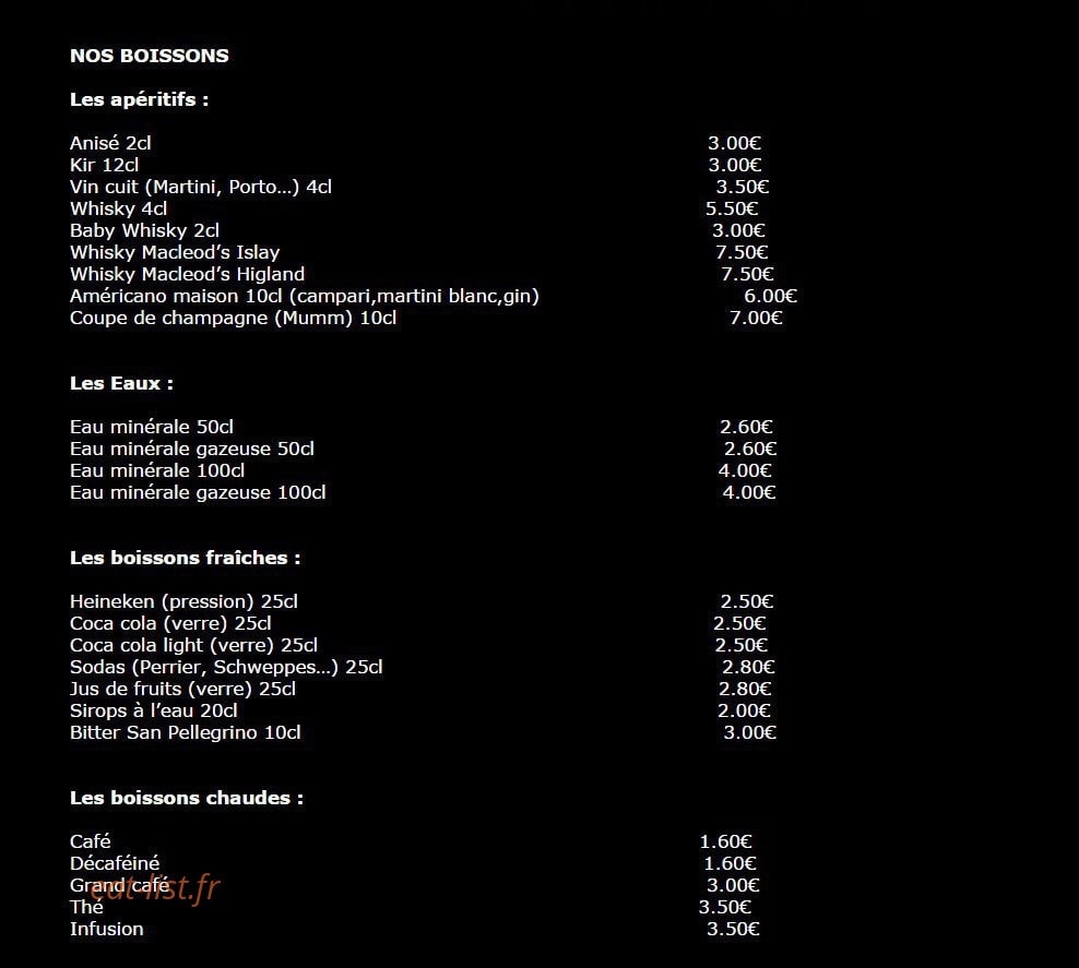 Restaurant Le Clos Romain — carte page 4
