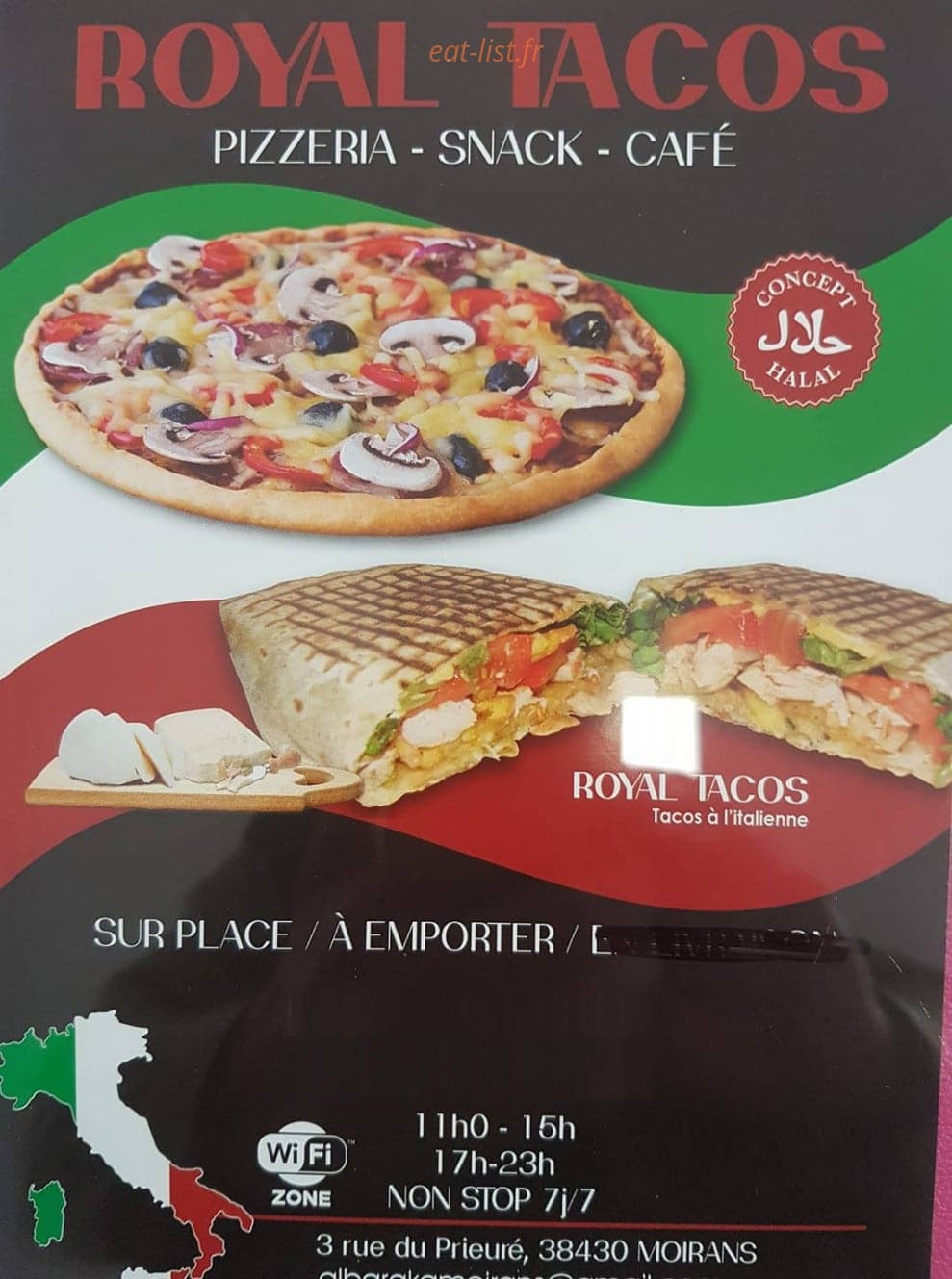 Royal Tacos — carte page 1