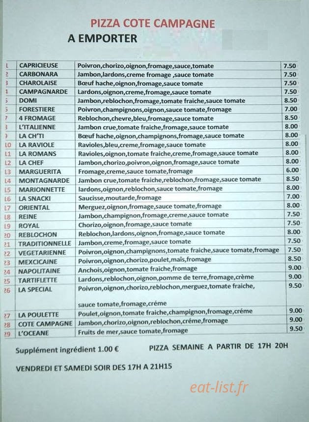 Cote Campagne — carte page 1