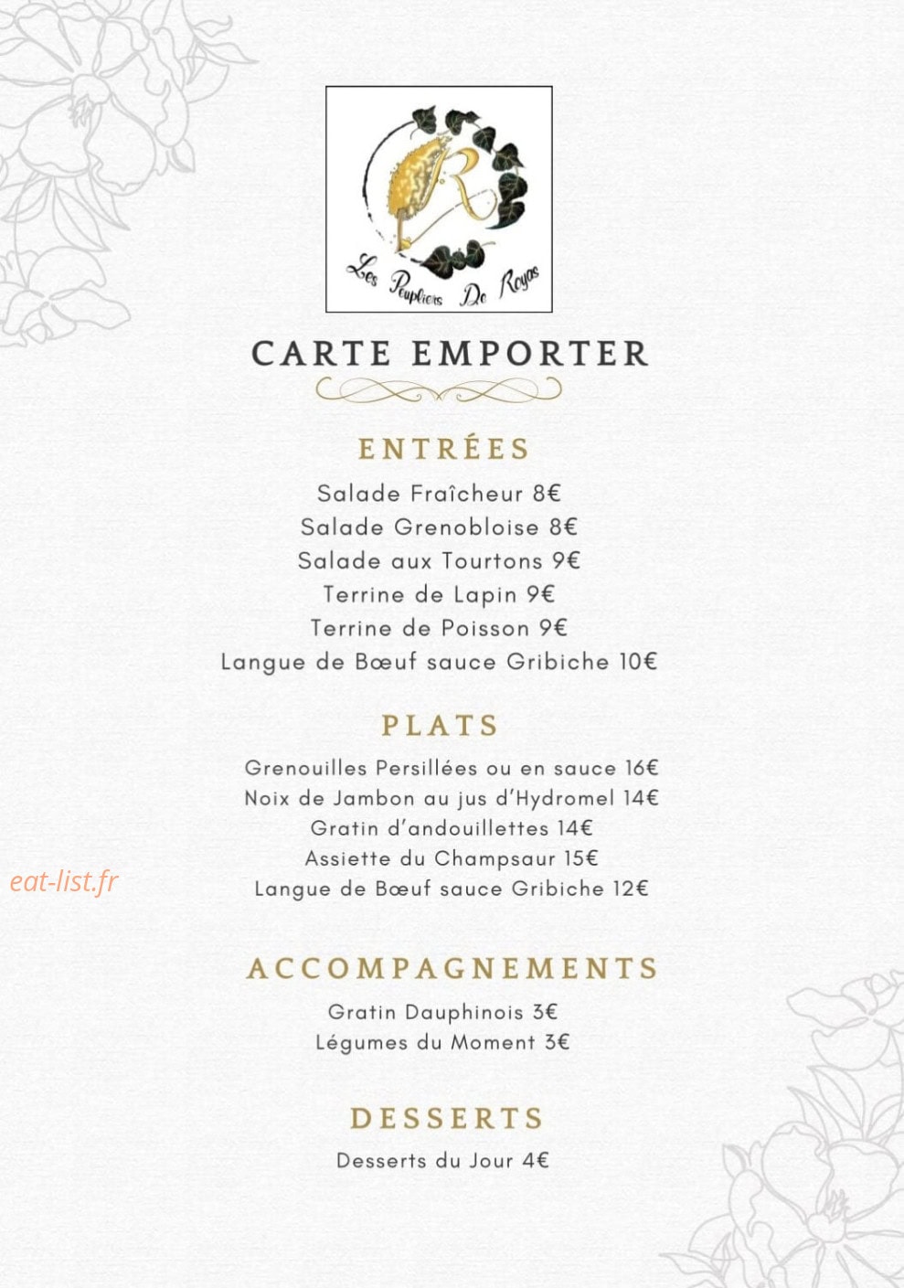 Les Peupliers de Royas — carte page 1