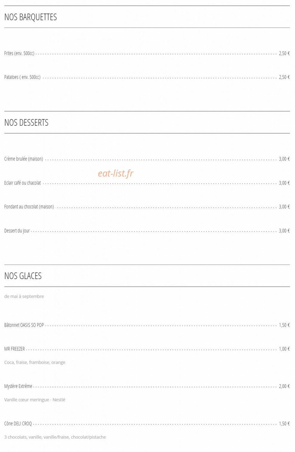 La Moufette — carte page 3