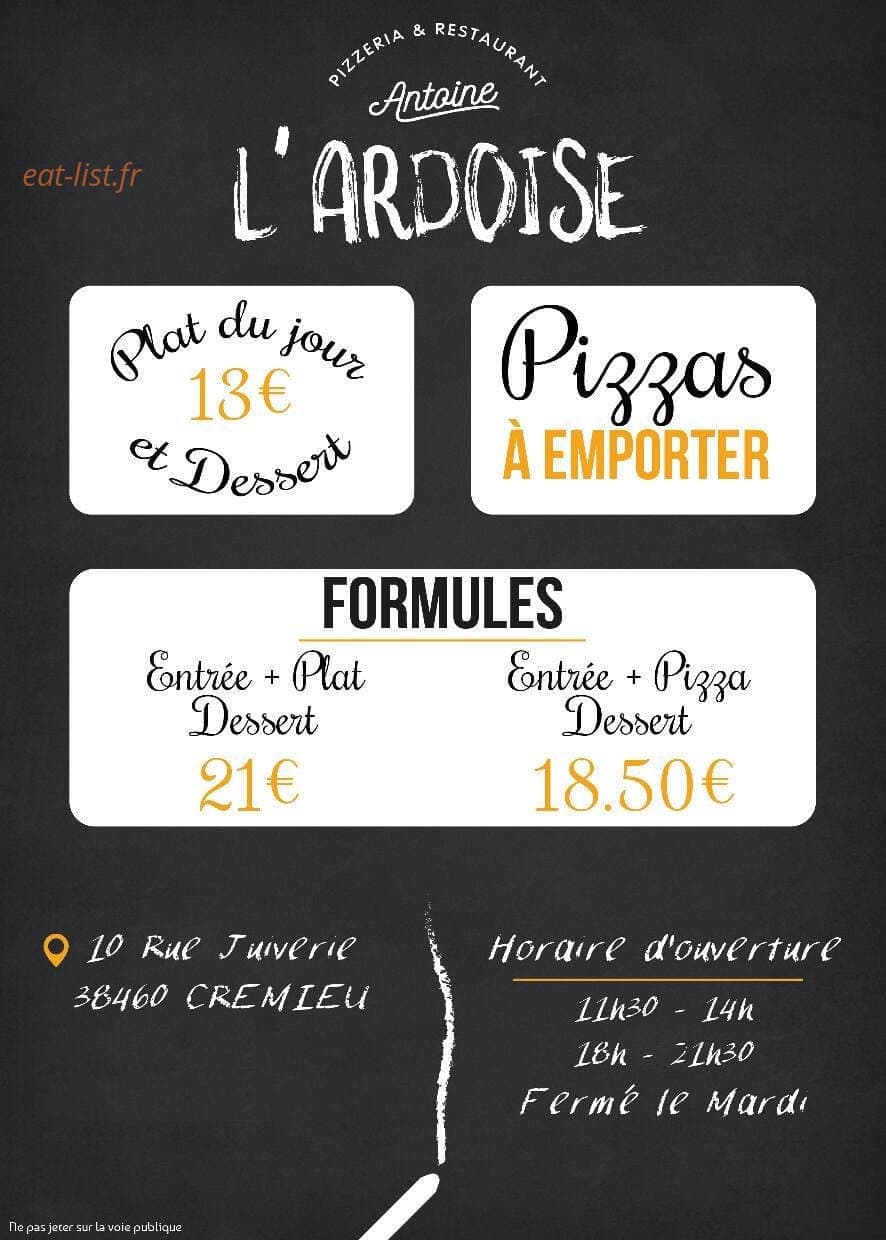 L'Ardoise — carte page 2