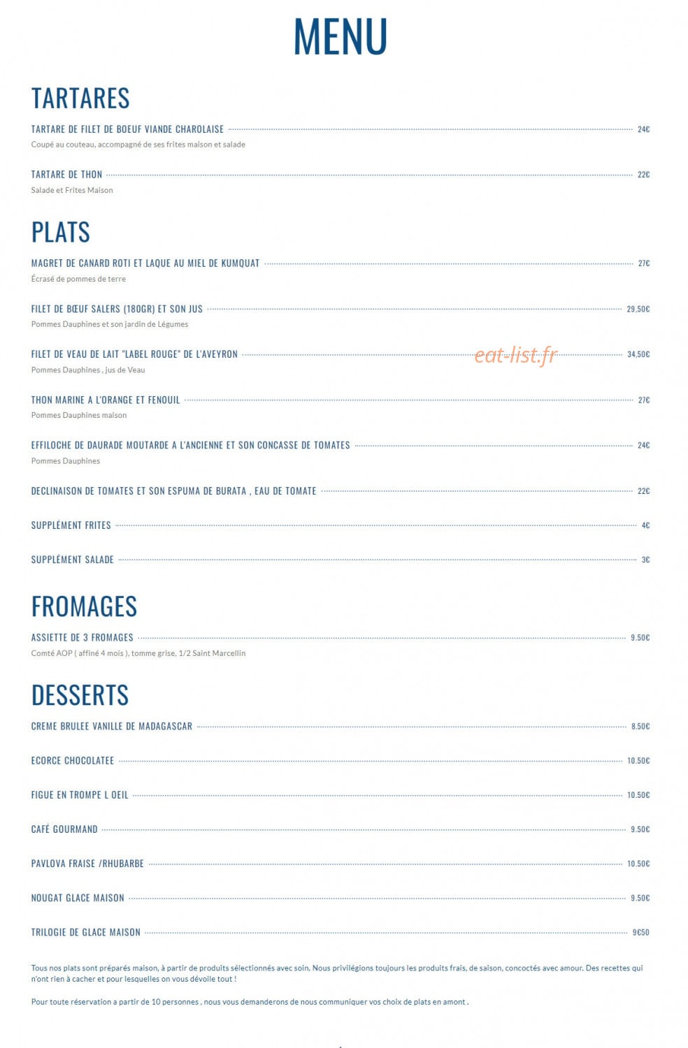 Le Vin de 5 — carte page 1