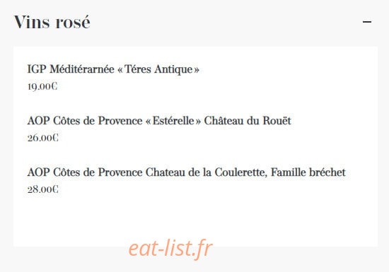 Les Terrasses des Augustins — carte page 15