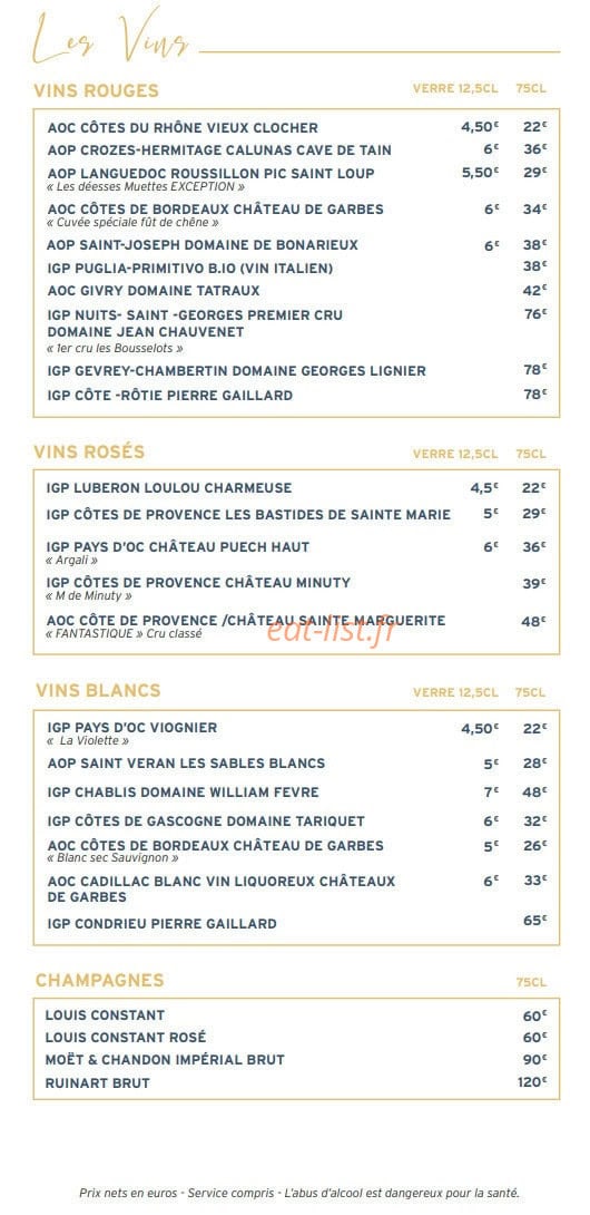 La Villa — carte page 8