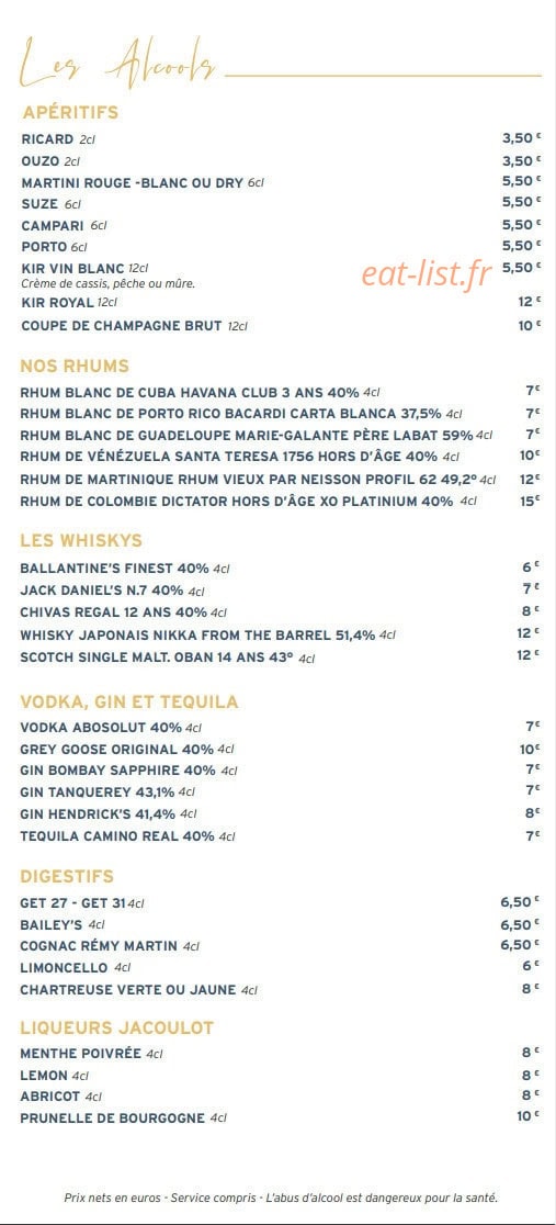 La Villa — carte page 7