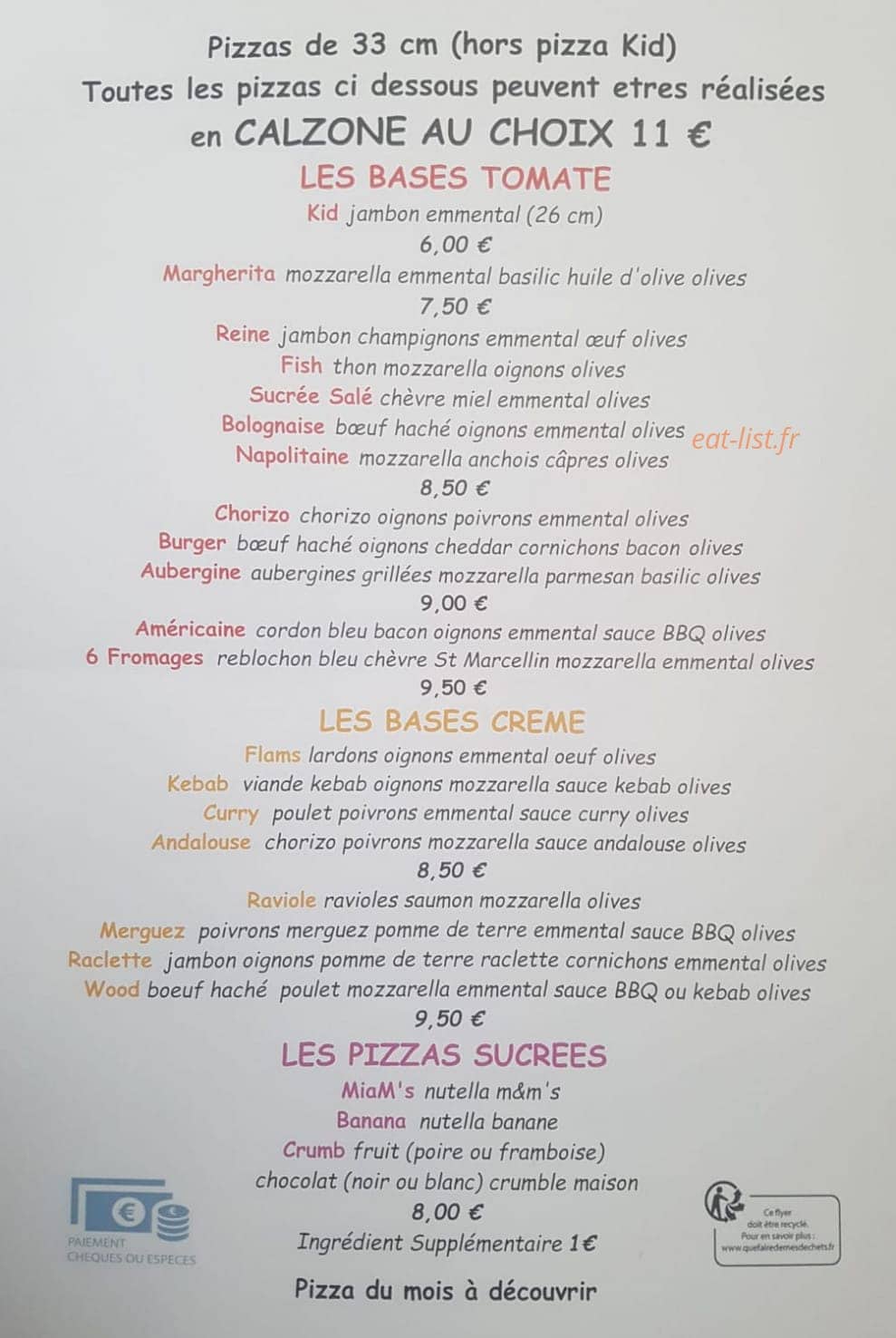 Pane &Pizza — carte page 2