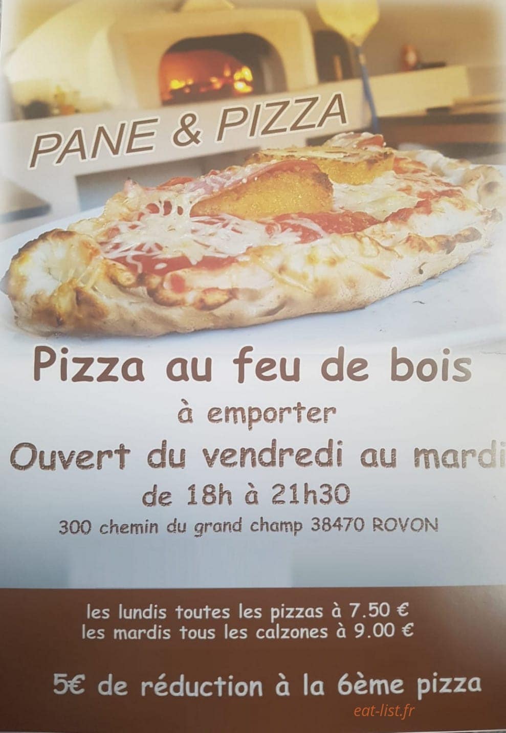 Pane &Pizza — carte page 1