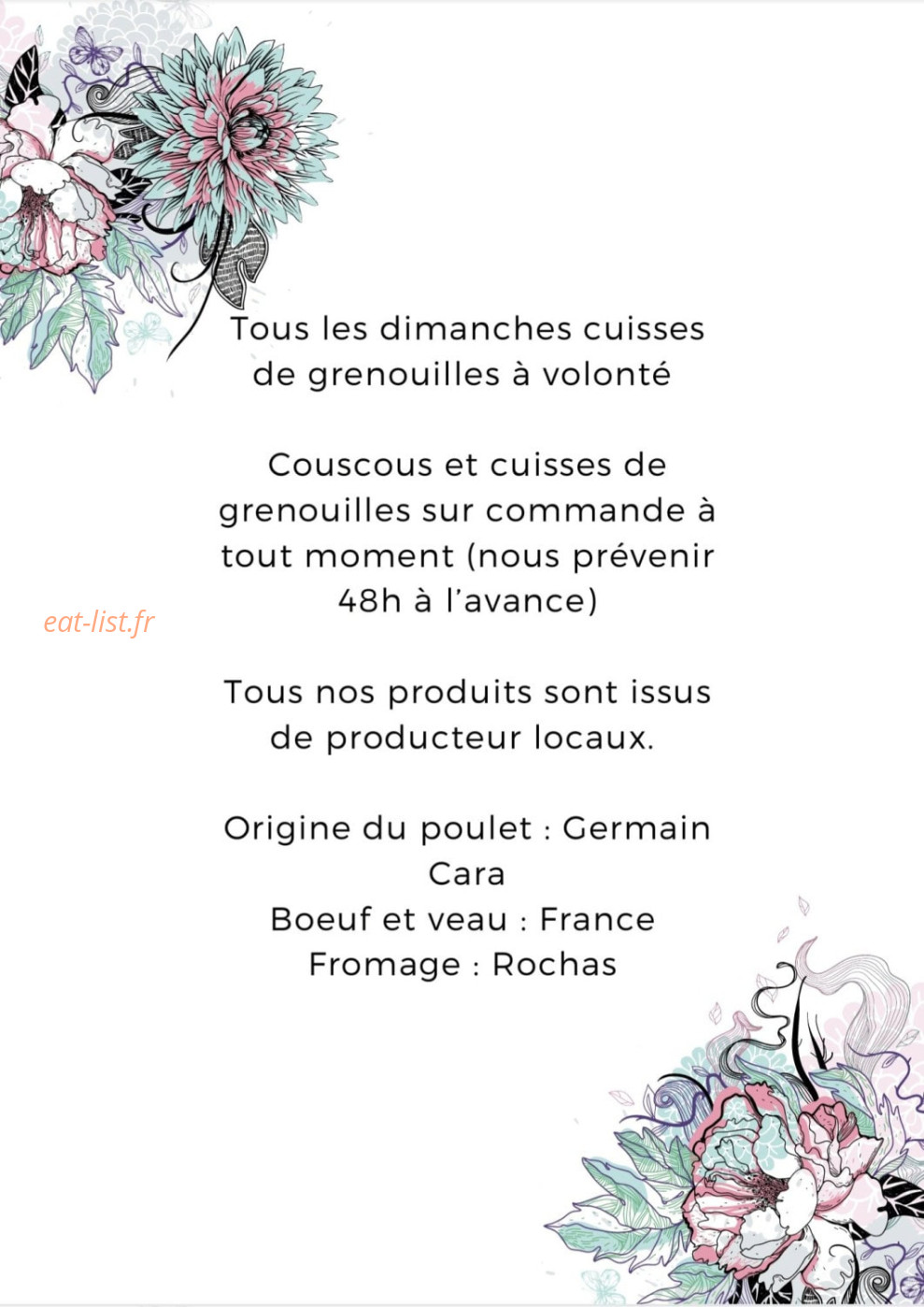 Auberge du Pas-Sage — carte page 8