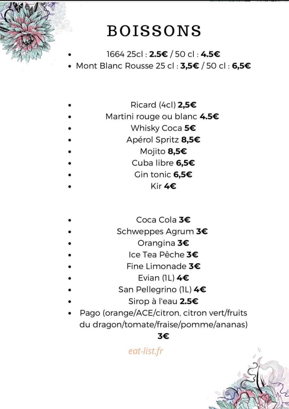 Auberge du Pas-Sage — carte page 6