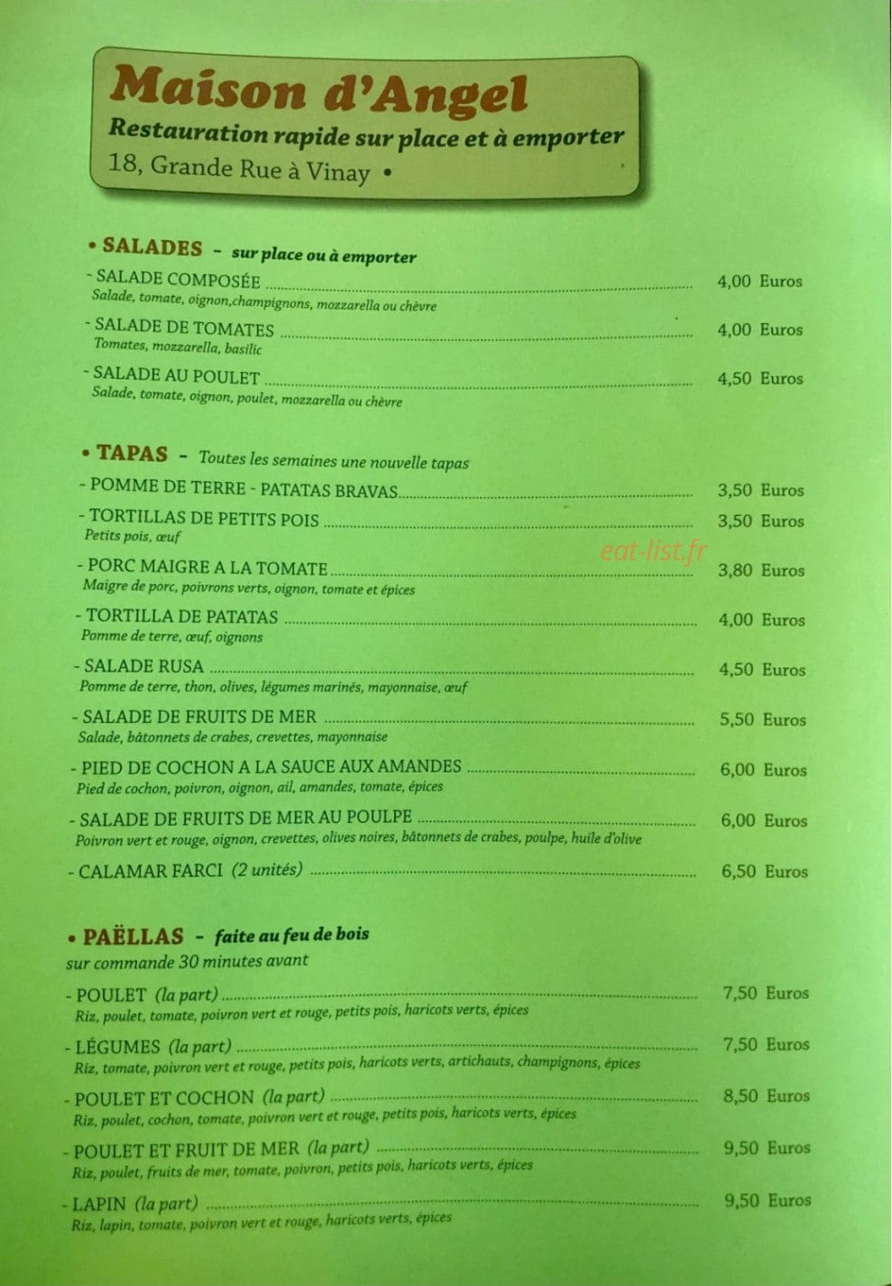 Maison d'angel — carte page 1