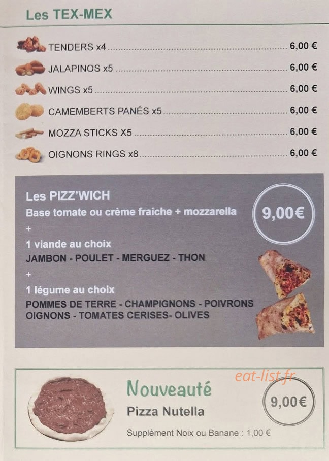 Pizza Vinay — carte page 3