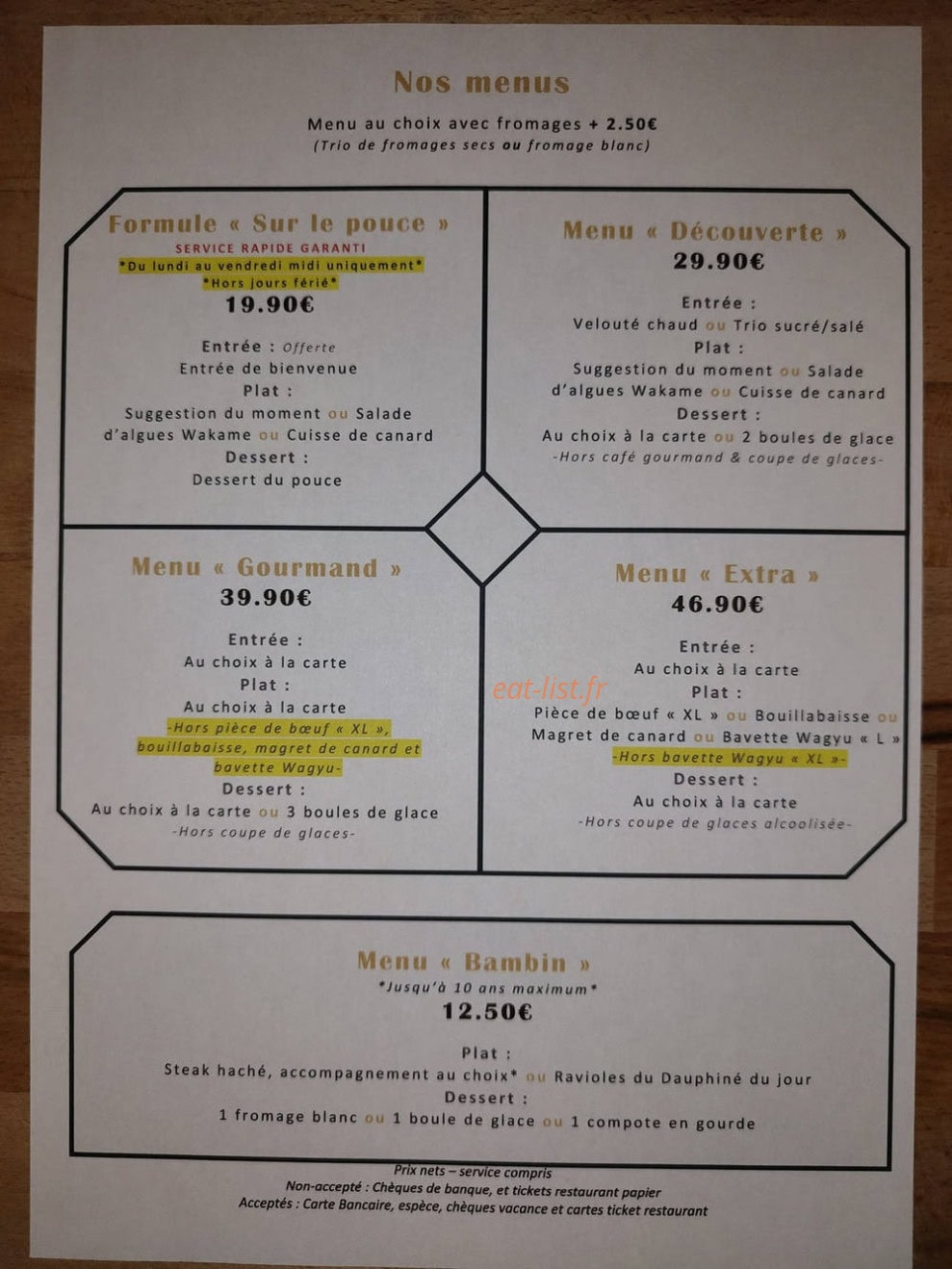 L'Infini Mets — carte page 2