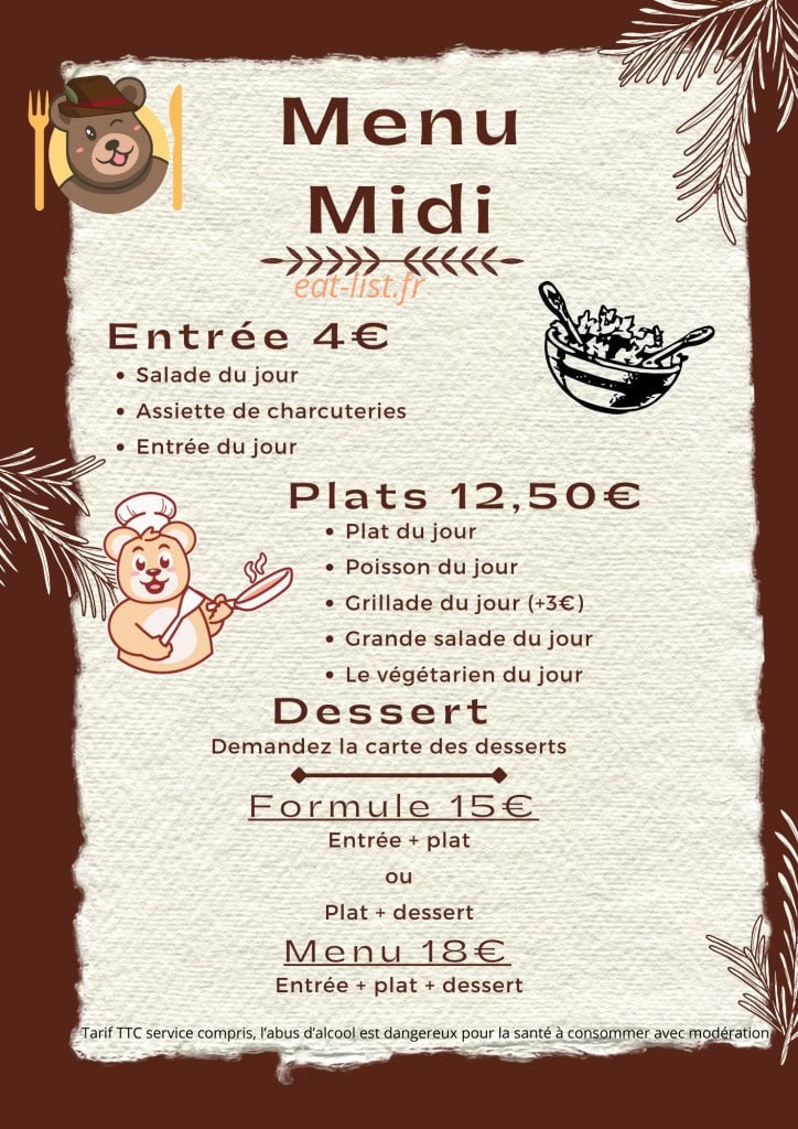 Le repaire de l'ours — carte page 1