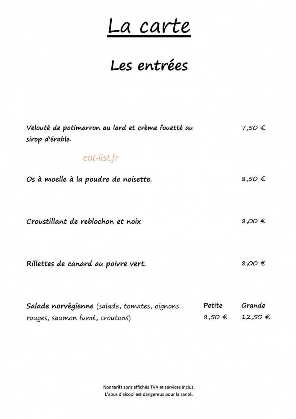 La Grange — carte page 1