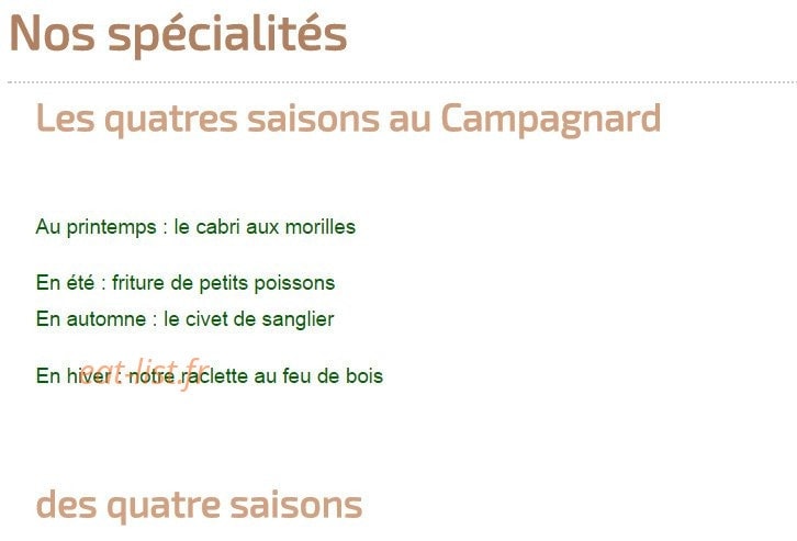 Le Campagnard — carte page 9