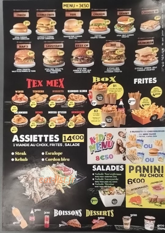 Chacha Tacos — carte page 4