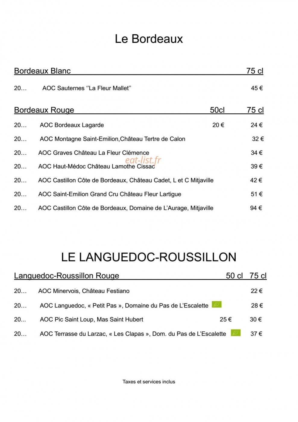 L'Olivier — carte page 12