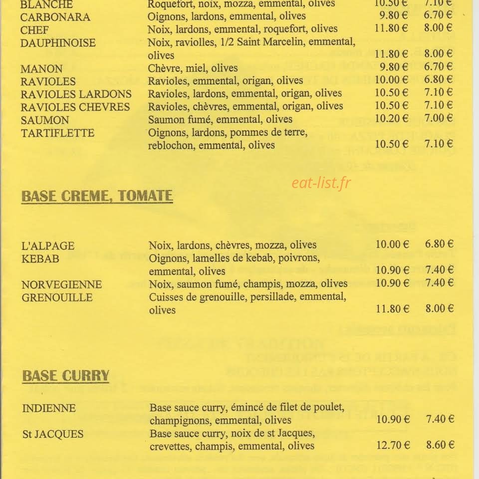 Place aux pizzas — carte page 3
