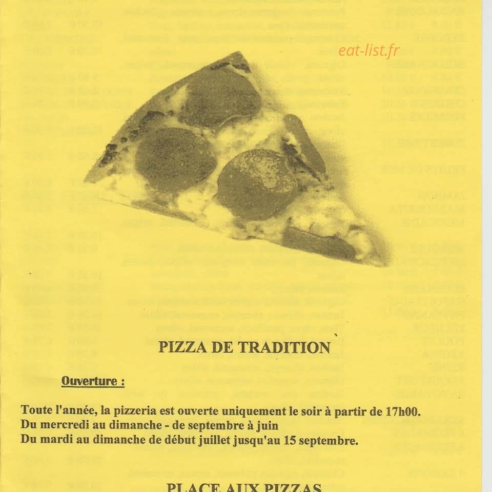 Place aux pizzas — carte page 1