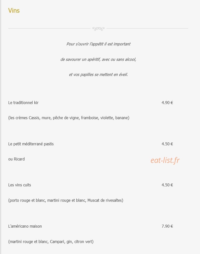 Restaurant L'Eden — carte page 15