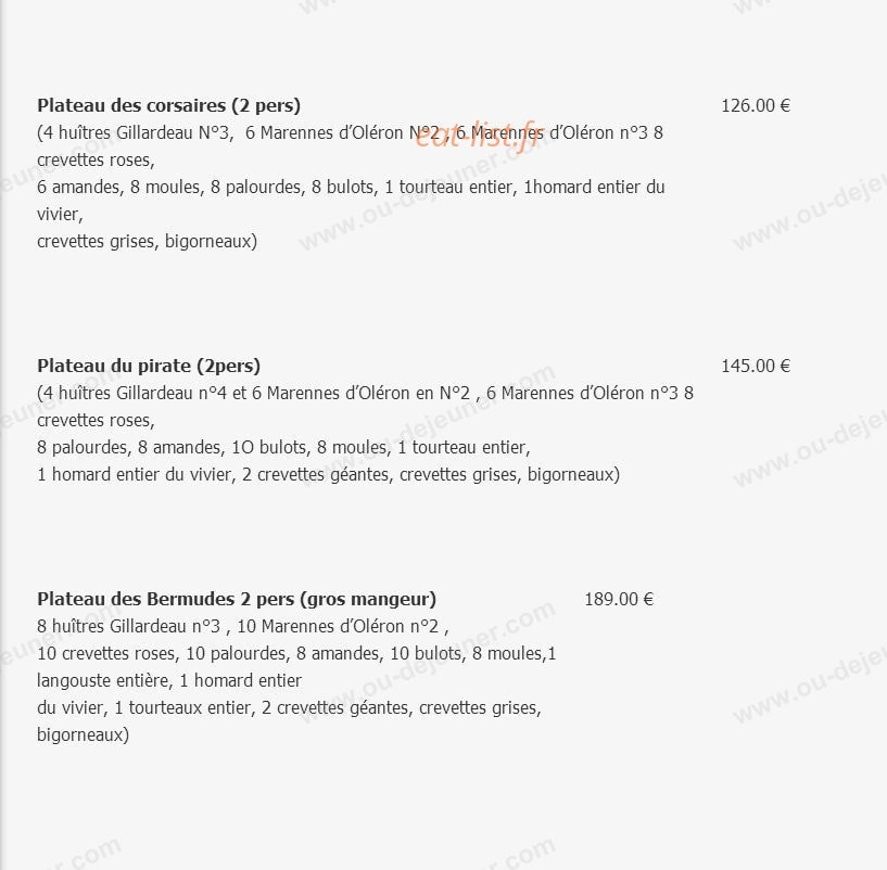 Restaurant L'Eden — carte page 14