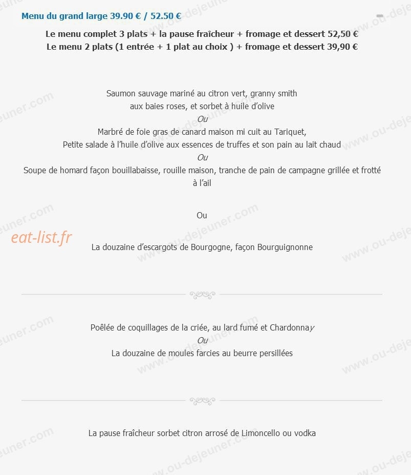 Restaurant L'Eden — carte page 8