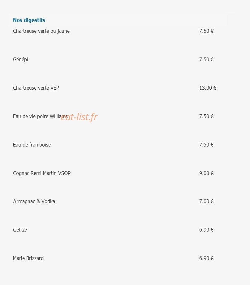 Restaurant L'Eden — carte page 25