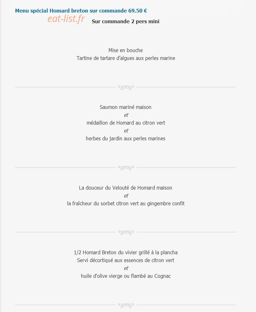 Restaurant L'Eden — carte page 10