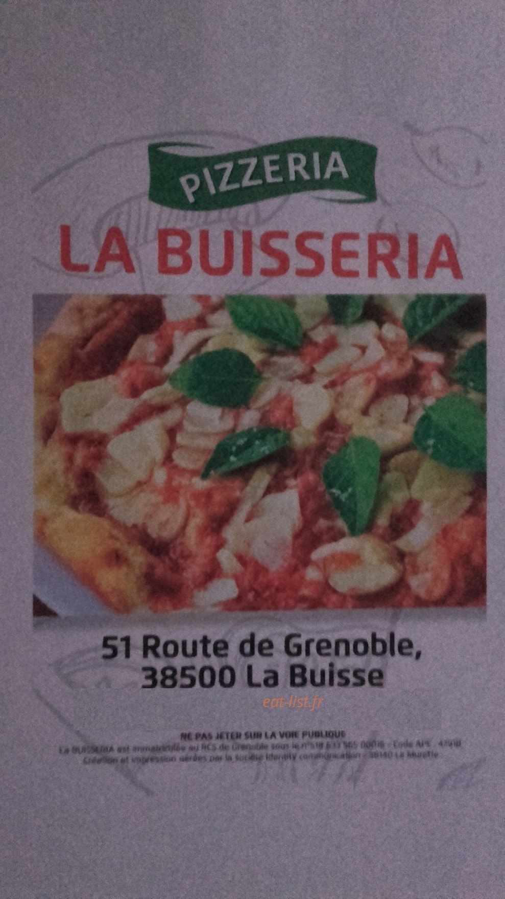 La Buisseria — carte page 1