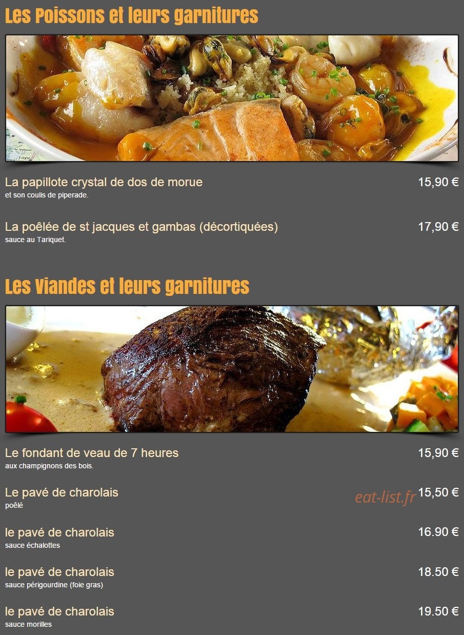 Restaurant Le Valgo — carte page 4