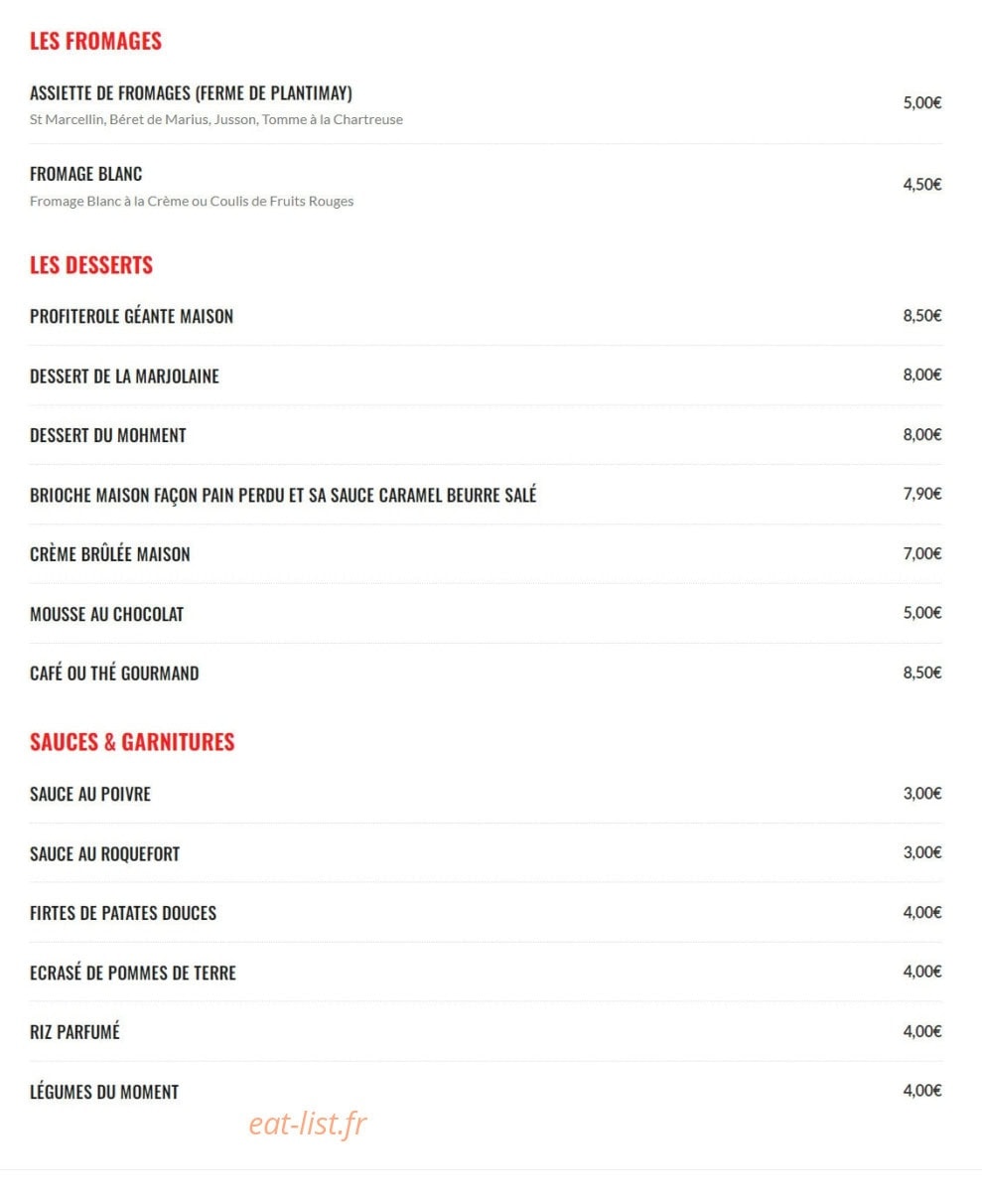 Bistrot Laoh! — carte page 4