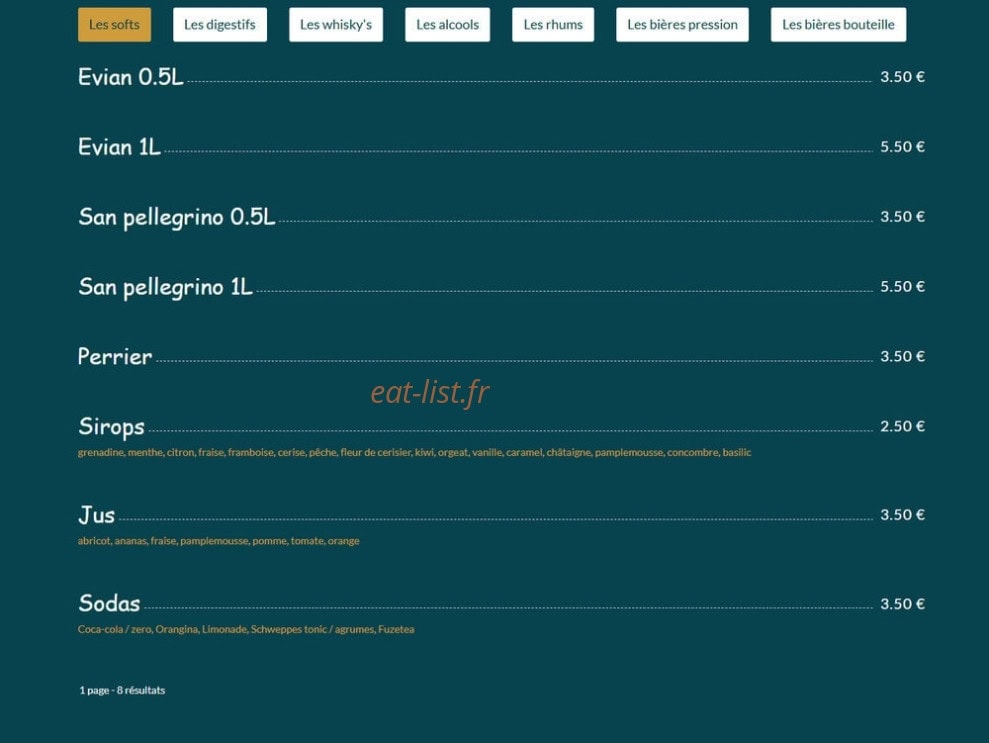 Bistrot Mama — carte page 9