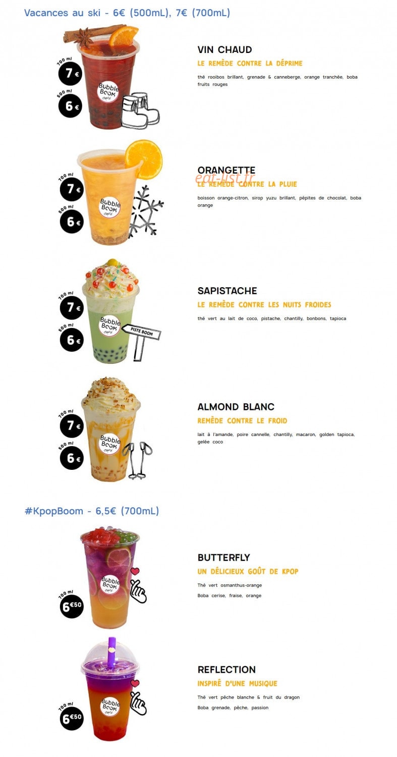 Bubble Boom Café — carte page 15