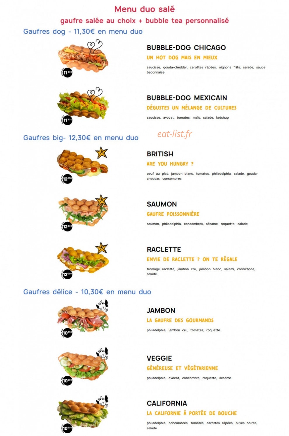 Bubble Boom Café — carte page 4