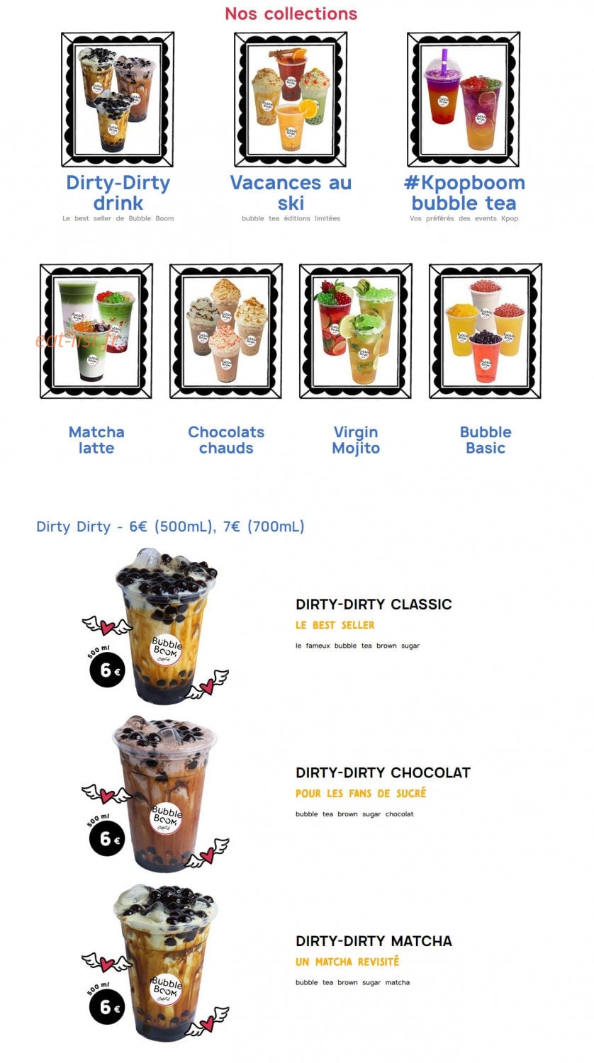 Bubble Boom Café — carte page 14