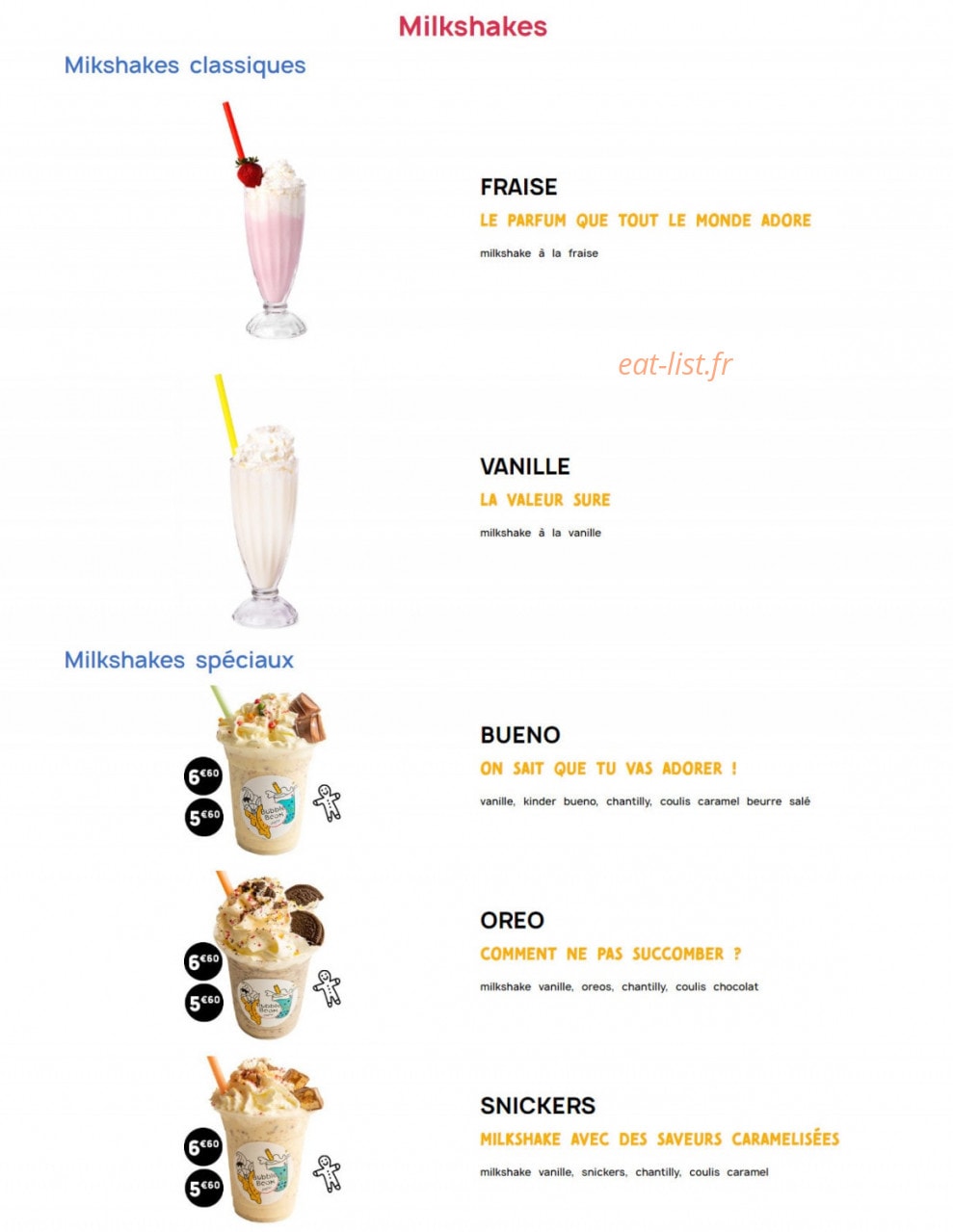 Bubble Boom Café — carte page 19